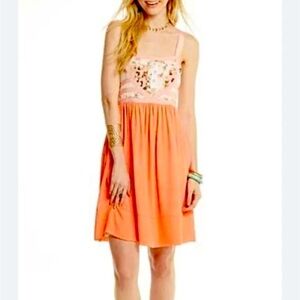 Matilda Jane White and Pink Floral Dress Medium